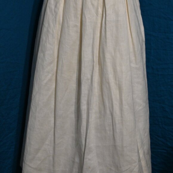 70's Alexandria Linen Pleated Skirt - Picture 2 of 6